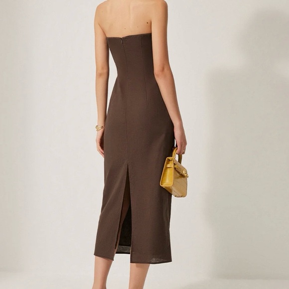 Commense Light Yellow Backless Halter Dress - Picture 3 of 5